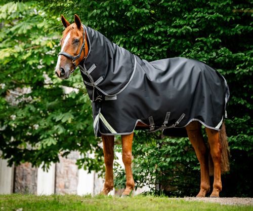 Rambo 1680D Plus Turnout 100g - Black/Thunderstorm Grey/Silver