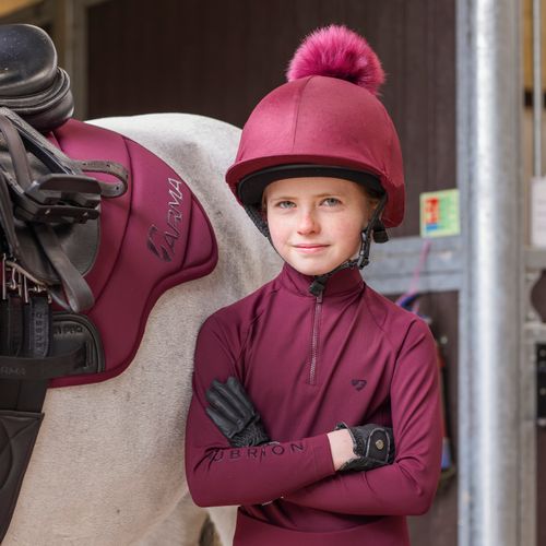 SALE RACK: Shires Aubrion Kids' Eltar Base Layer - 11-12 years - Black Cherry