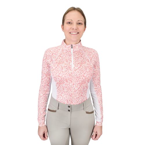 Ovation Women's 1/4 Zip Long Sleeve Printed Sun Shirt - SunKissed