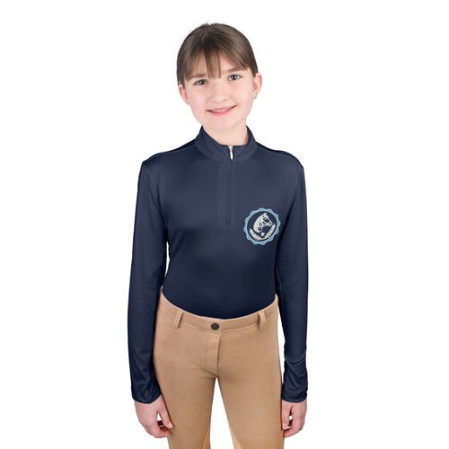 Equistar Kids' Long Sleeve 1/4 Zip Sun Shirt - Navy EQ U