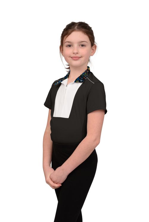 Chestnut Bay Kids' SkyCool Liberty Sport Short Sleeve Show Shirt - Black