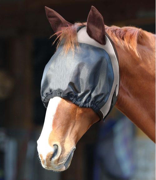 Kensington UViaitor Dartless Fly Mask w/Web Trim, Ears and Forelock Hole - Desert Sand