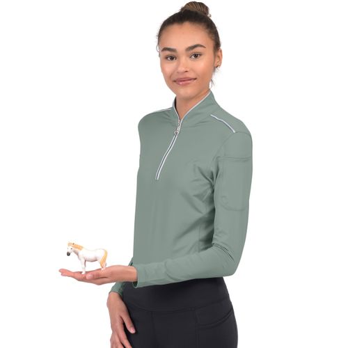 READY TO SHIP: Chestnut Bay Women's Performance Rider SkyCool Long Sleeve Shirt - XX Large - Sage (2023)