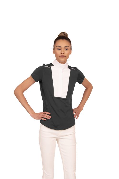 READY TO SHIP: Chestnut Bay Women's SkyCool Liberty Sport Short Sleeve Show Shirt - XX Small - Raven (2023)