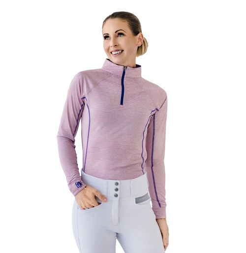 Romfh Women's 1/4 Zip Long Sleeve Print Sun Shirt - Graphic Waves