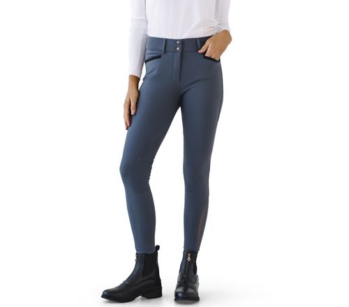 Ovation Women's Elegance Dynamic Knee Patch Breeches - Charcoal