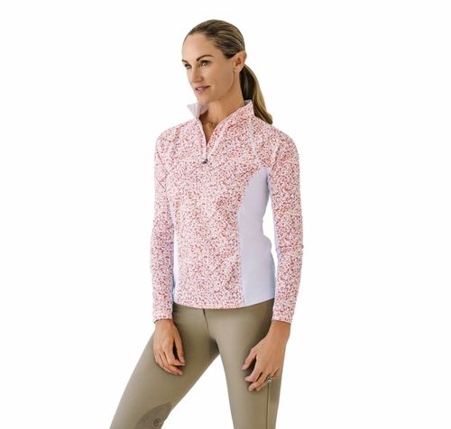 Ovation Women's 1/4 Zip Long Sleeve Printed Sun Shirt - SunKissed