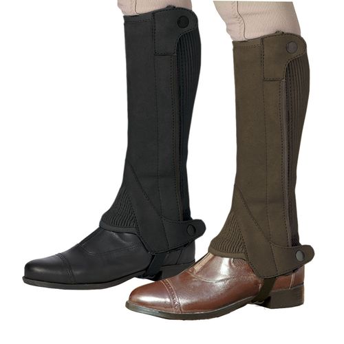 BARN BUSTER: Ovation Elite Amara Ribb Half Chaps - Medium - Black