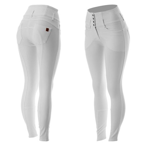 SALE RACK: Horze Women's Tara Full Seat Breeches - EU 34/US 22 - White