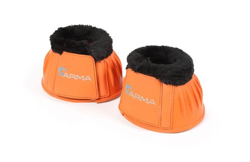 SALE RACK: Shires ARMA Fleece Trim Over Reach Boots - Cob - Orange