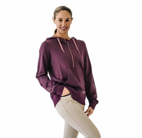 Ovation Women's French Terry Graphic Hoodie - Deepest Plum