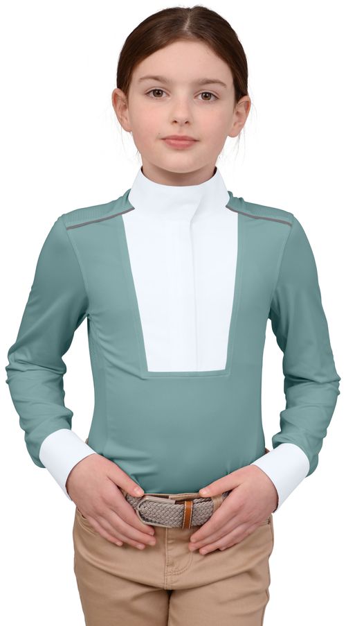 Chestnut Bay Kids' SkyCool Liberty Long Sleeve Show Shirt - Aqua