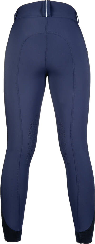 HKM Kids' Comfort Flo Silicon Knee Patch Breeches - Deep Blue
