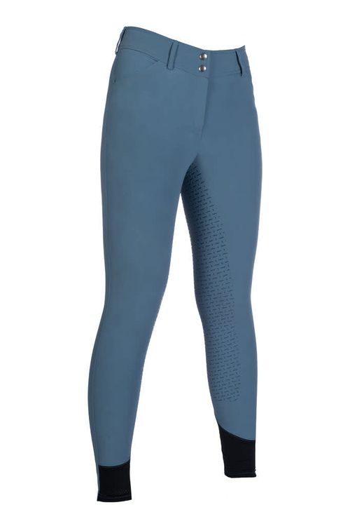 HKM Women's Tampa Silicone Full Seat Breeches - Smokey Blue