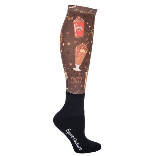 Equine Couture Women's OTC Boot Socks - Coffee Lovers