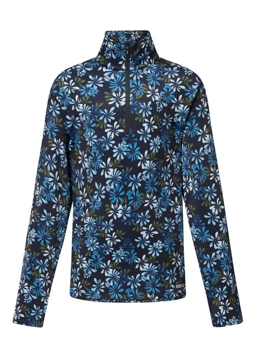 SALE RACK: Kerrits Kids' On Course Quarter Zip Fleece Tech Top - Medium - Night Sky Autumn Bouquet