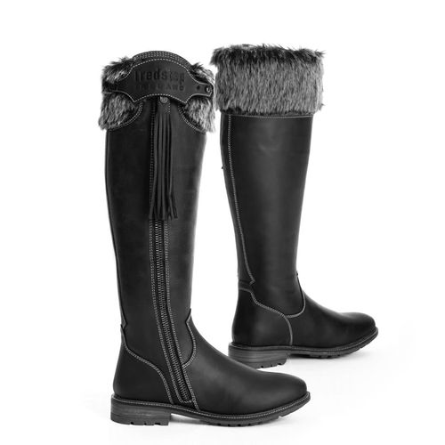 READY TO SHIP: Tredstep Women's Shannon Fur H2O Country Boot - 41 Wide Regular - Black