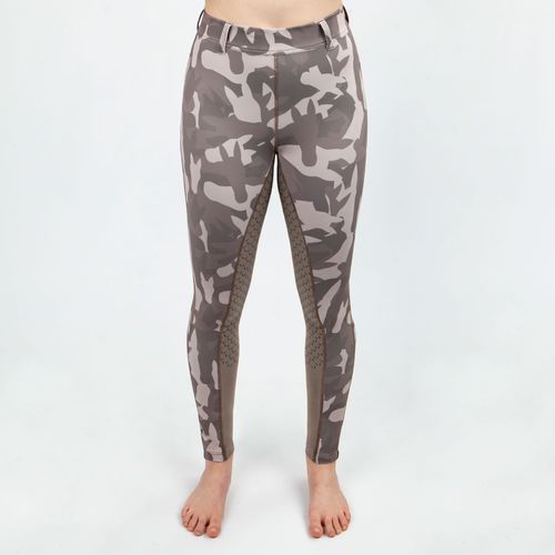 READY TO SHIP: Irideon Women's Horsehead Camo Full Seat Tights - X Small - Brindle