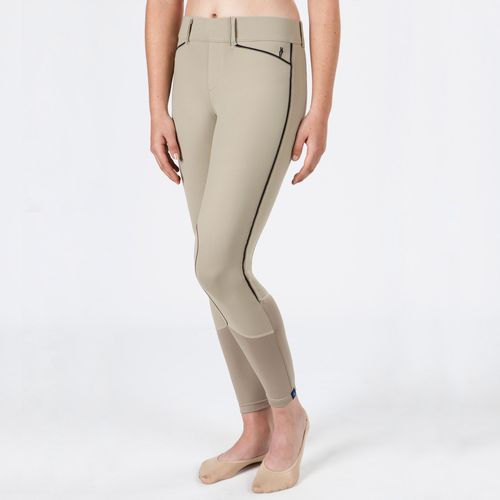 READY TO SHIP: Irideon Women's Hampshire Knee Patch Tights - X Small - Classic Tan/Black