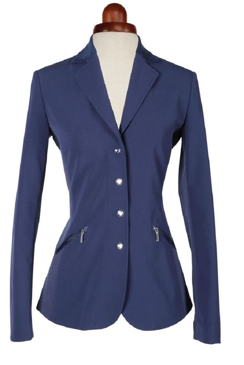 BARN BUSTER: Shires Aubrion Women's Oxford Show Jacket - 38 - Navy