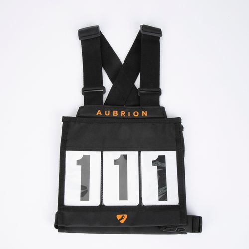 Shires Aubrion Adult Number Bib Set - Black