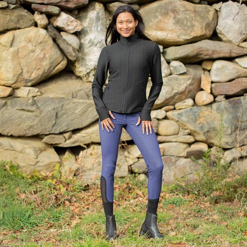 Equinavia Women's Victoria Silicone Full Seat Breeches - Skipper Blue/Winter Sky