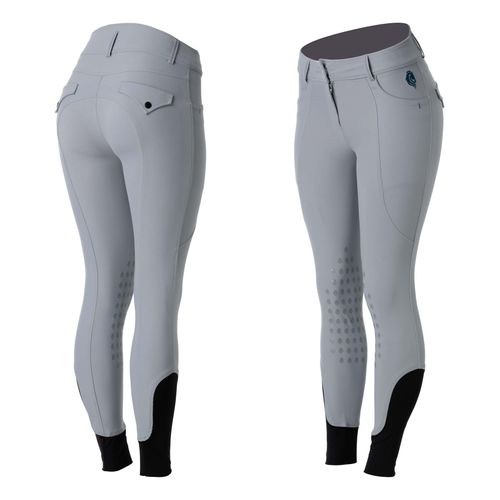 Equinavia Women's Annika Womens Silicone Knee Patch Breeches - Ultimate Grey