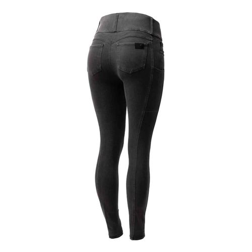 Horze Women's Carolyn Denim Hybrid Grip Breeches - Black
