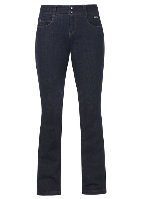 BARN BUSTER: Kerrits Women's Stretch Denim Silicon Knee Patch Bootcuts - Small Tall - Denim