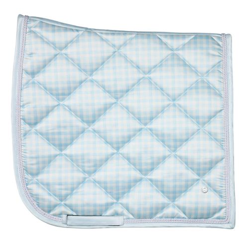 Dapplebay Gingham Dressage Saddle Pad - Blue/White