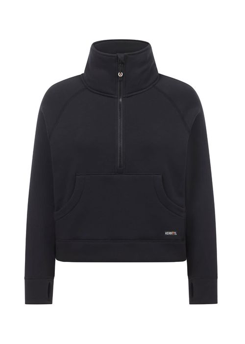 Kerrits Women's Etched Equine Half Zip Sweatshirt - Black