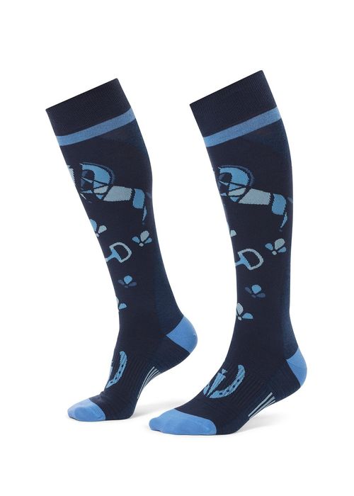 Kerrits Kids' Happy Horse Wool Knee-Hi Socks - Galaxy Blue