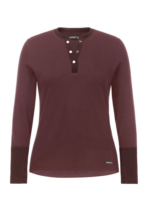 Kerrits Women's Hot To Trot Thermal Henley - Amberspice