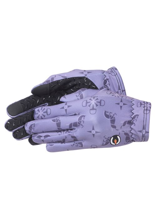 Kerrits Kids' Thermo Tech Printed Gloves - Violet Dawn Horse Quadrille