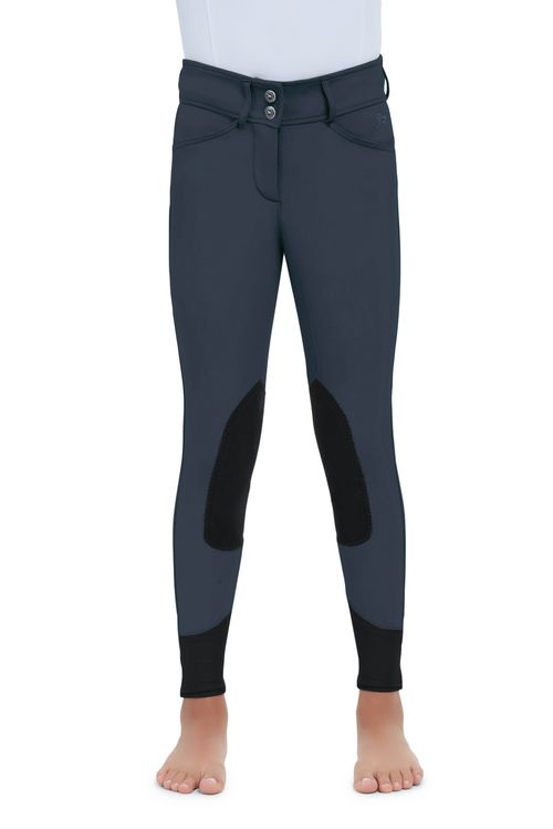 RJ Classics Kids' Avery Grey Label Knee Patch Breeches - Ombre Blue