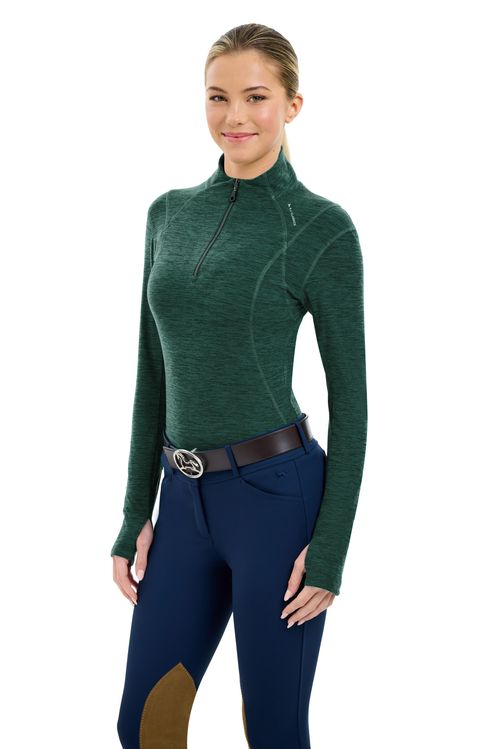 RJ Classics Women's Logan 2.0 1/4 Zip - Bayberry Heather