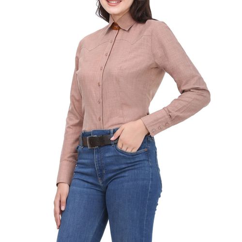 TuffRider Women's Abilene Western Shirt - Tan