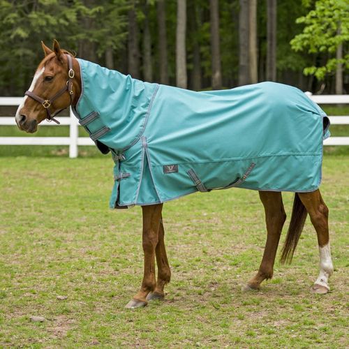TuffRider 1200 D Comfy Detachable Neck Turnout Sheet - Turquoise