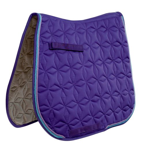 SALE RACK: Roma Ecole Star Quilt Close Contact Saddle Pad - Horse - Purple/Blue/Lavender