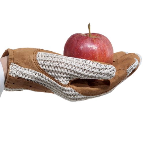 SALE RACK: Ovation Horseshoe Crochet Glove - 7.5 - Tan