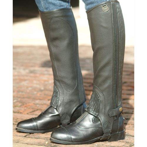 SALE RACK: Ovation Top Grain Half Chaps - X Small - Black