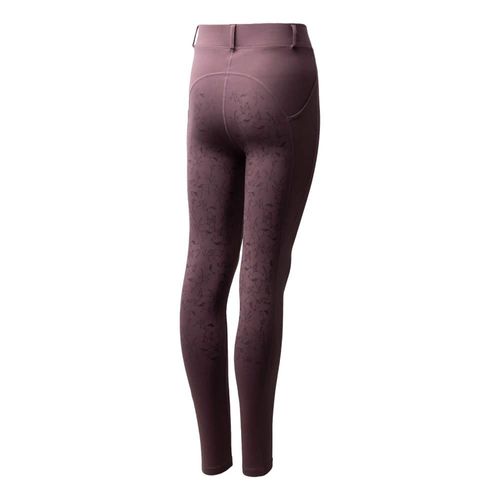 Horze Kids' Dea Winter Thermo Full Seat Tights - Flint Purple