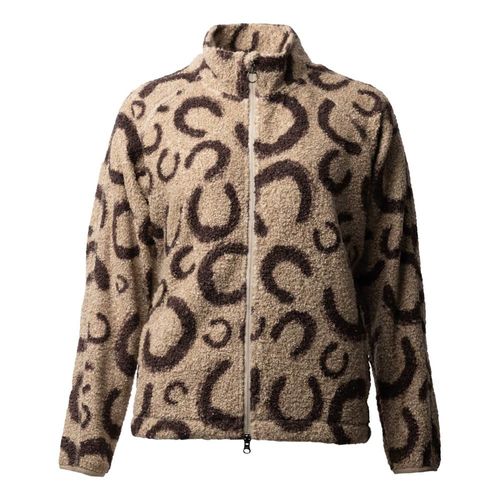 Horze Women's Ariana Teddy Fleece Jacket - Muddy Hoofprints