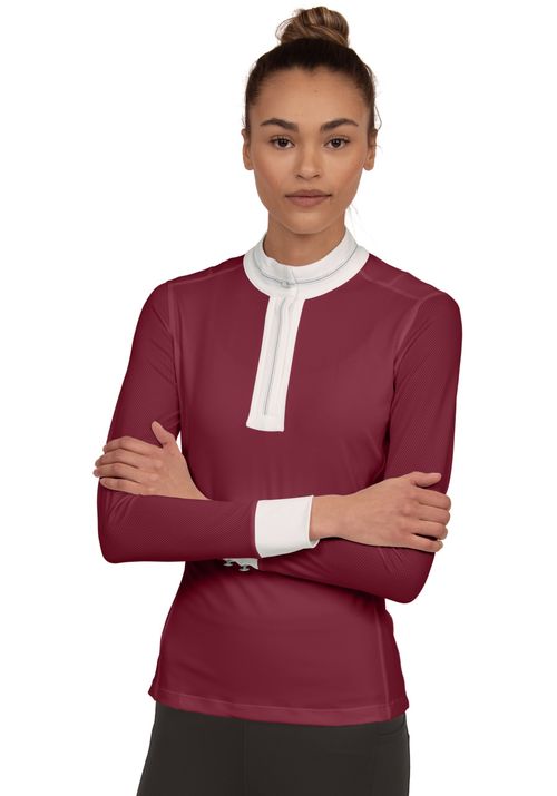 Chestnut Bay Women's SkyCool Long Sleeve Show Shirt - Barn Red