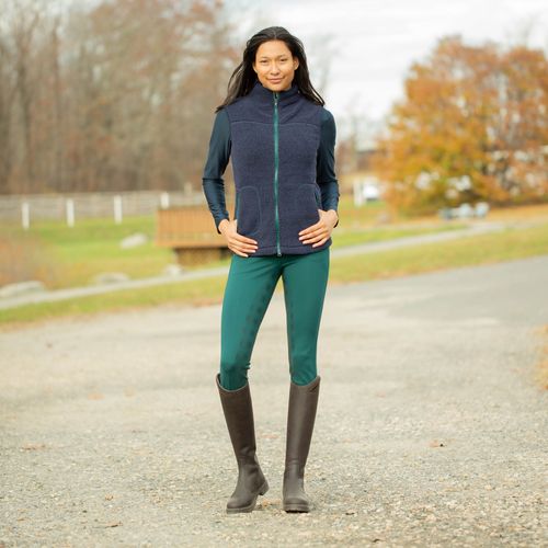 Equinavia Women's Emma Teddy Fleece Vest - Navy/Deep Green