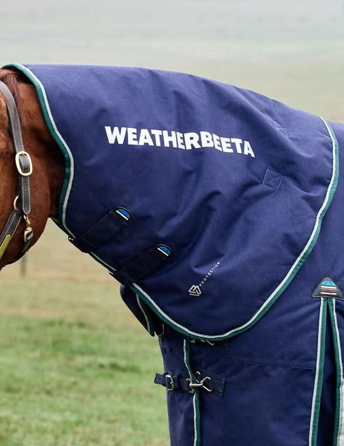 Weatherbeeta Comfitec Plus Dynamic Turnout Neck Cover 100g - Navy/Forest Green