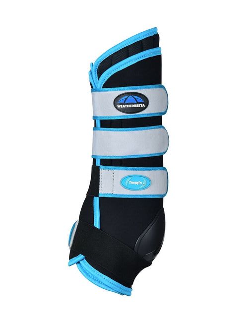 Weatherbeeta Therapy-Tec Stable Boot Wraps - Black/Blue