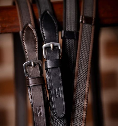 Horseware Rubber Grip Continental Reins - Brown