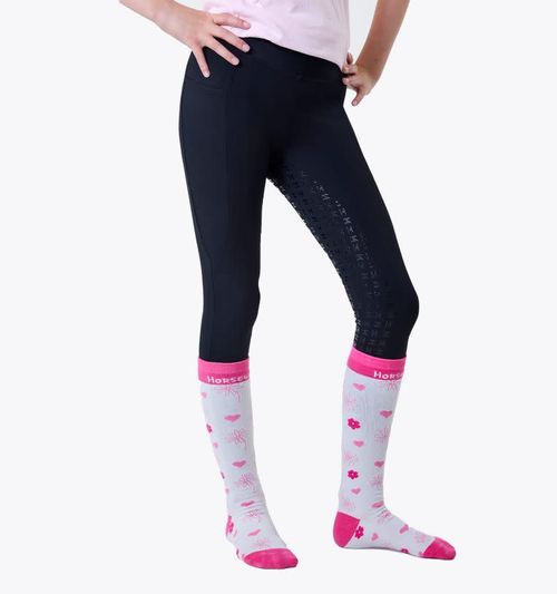 Horseware Kids' Full Seat Riding Tights - Black
