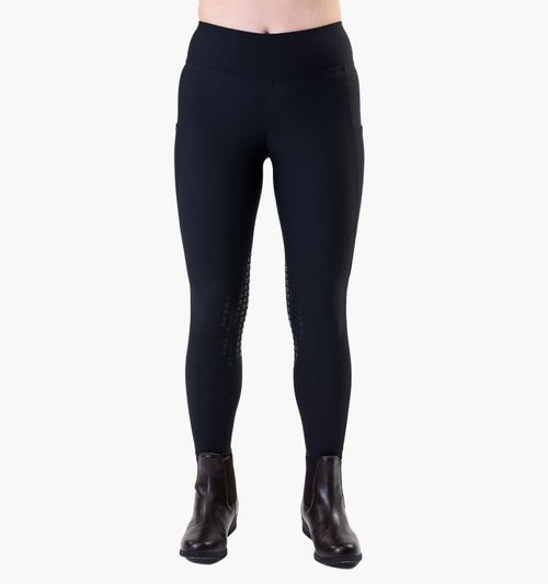 Horseware Women's Optifit Winter Knee Grip Riding Tights - Black